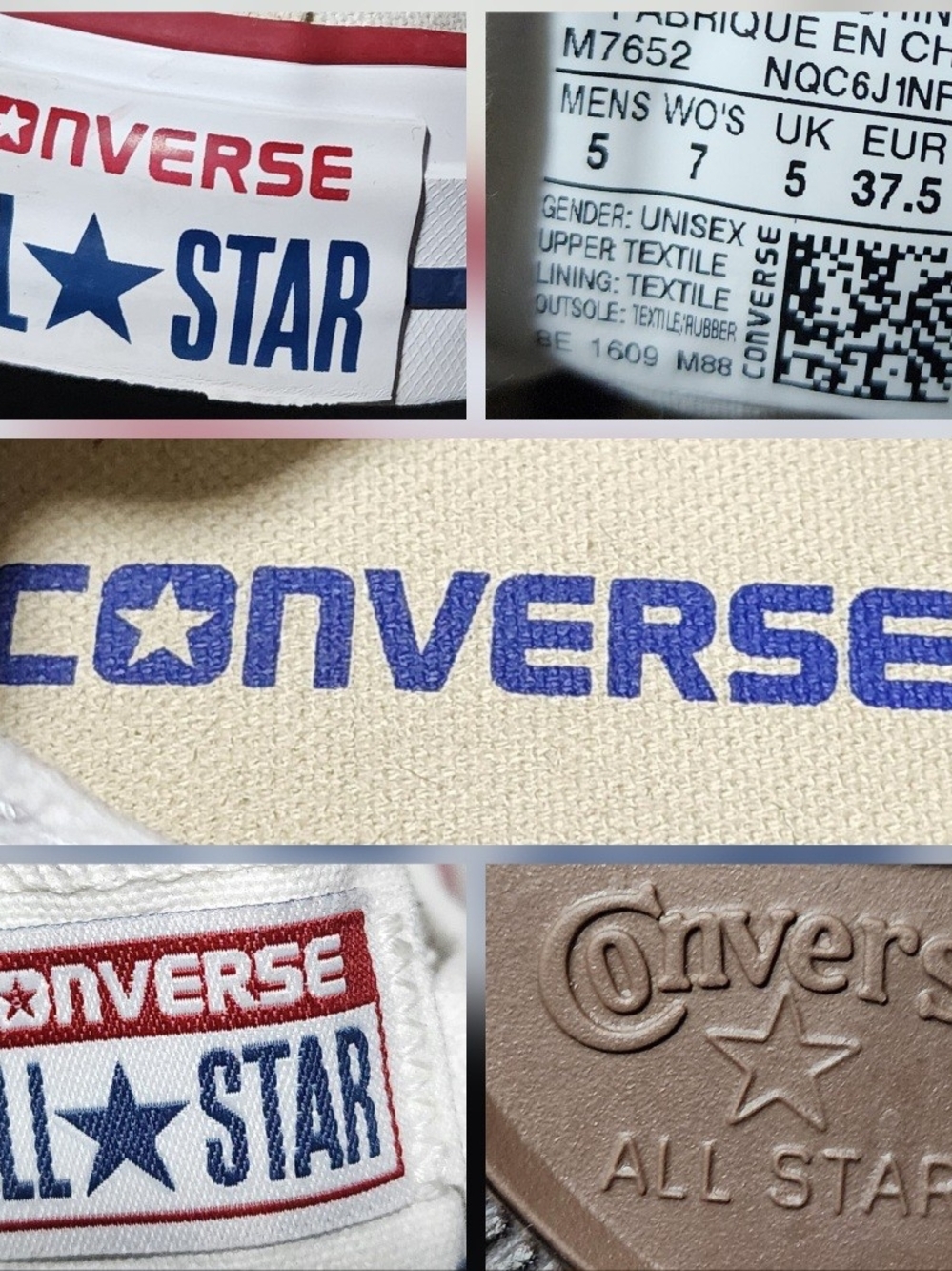 Converse Chuck Taylor All Star Low Top White Sneakers Womens Size 7 - Picture 8 of 8